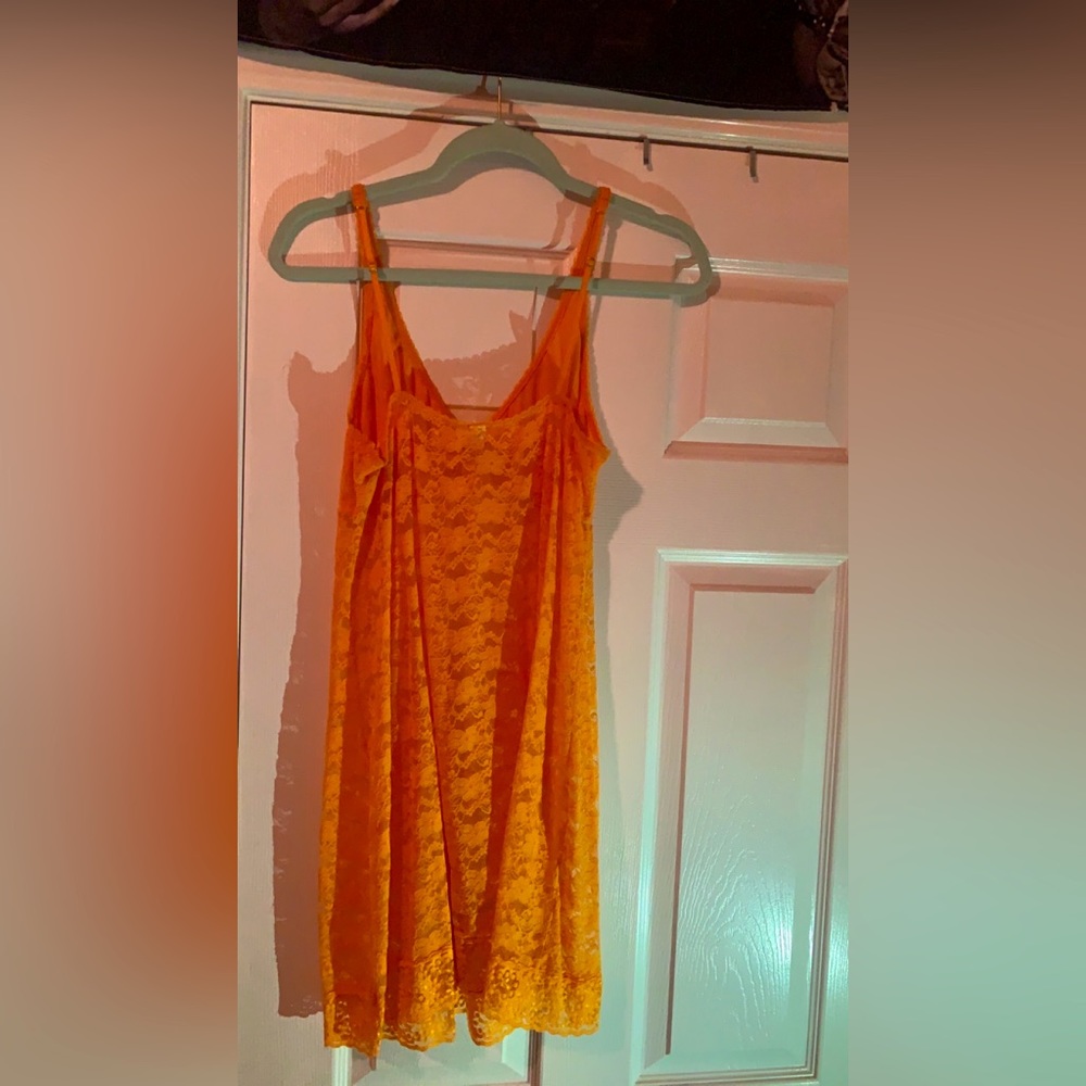 🍊ORANGE LACE LINGERIE DRESS 🍊